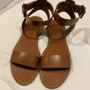 Madewell  cognac Ankle Strap Sandal
